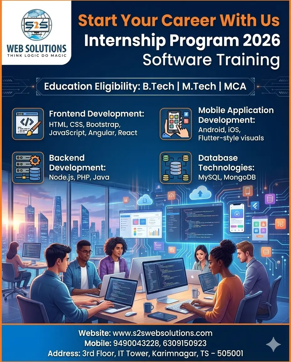 Internship at S2S Web Solutions